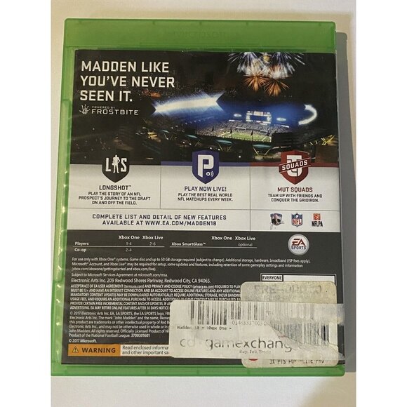 Madden NFL 18 Microsoft Xbox One 2017 Game And Case - Picture 2 of 3